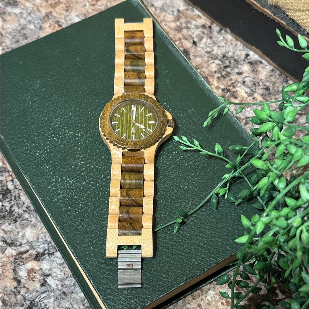 WeWood Watch with Green Dial